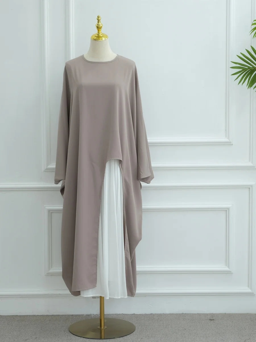 Elegant Modest Abaya – Irregular Solid Long Dress for Muslim Women