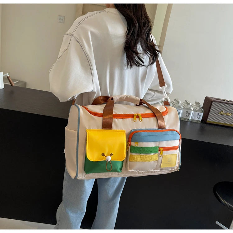 Travel Bag, Duffel Bag Cosmetics Bag, Professional Fitness Bag for Women