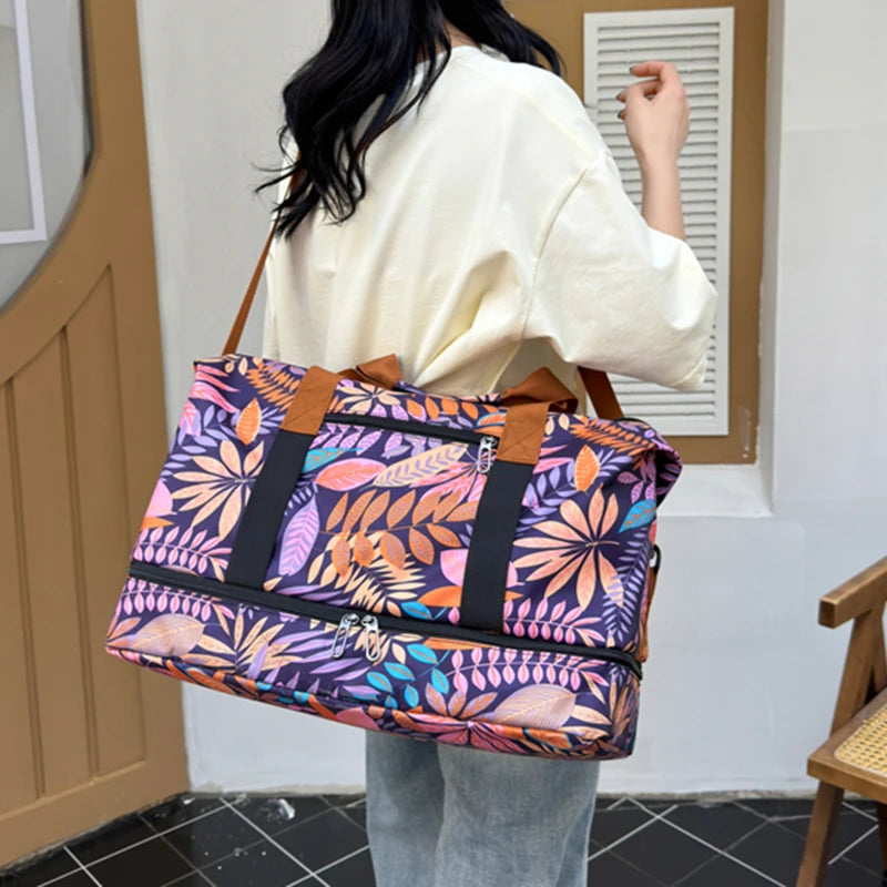 Travel Gym Bag Luggage Portable Fitness Shoulder Crossbody Handbags For Women