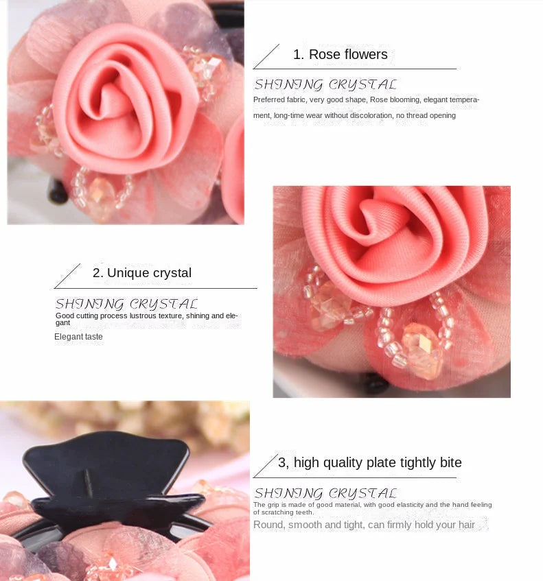 Women Hair Flowers  Claw Clips