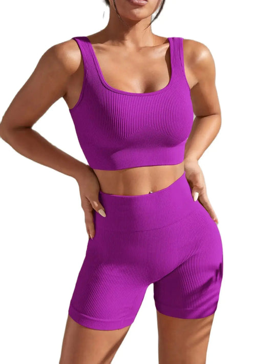 New Arrival Seamless High-Waist Yoga Fitness Set for Women