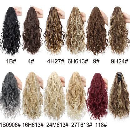 Water Wave Curly Claw Clip-in Ponytail Hair Extension