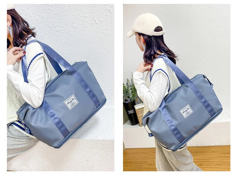 Travel Duffle Bag Nylon Waterproof Sports Gym Tote Bags for Women