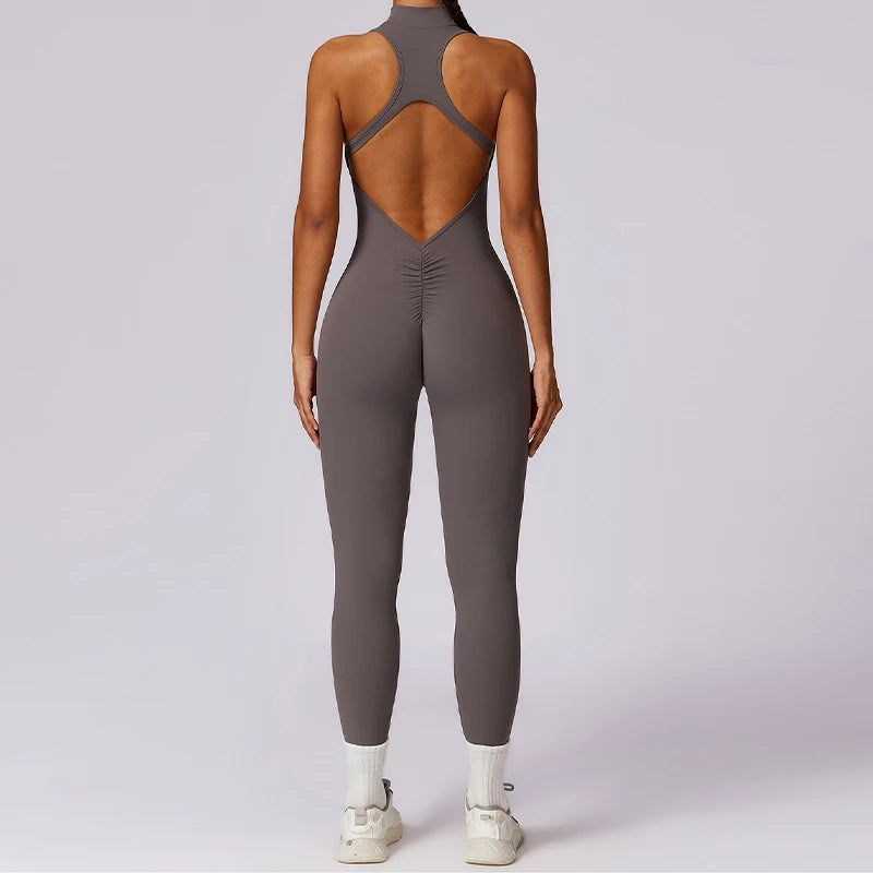 V-Back One-Piece Women’s Sports Jumpsuit