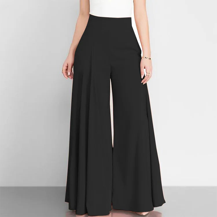 Fashion High Waist Wide Leg Pants For Women Elegant Casual Office
