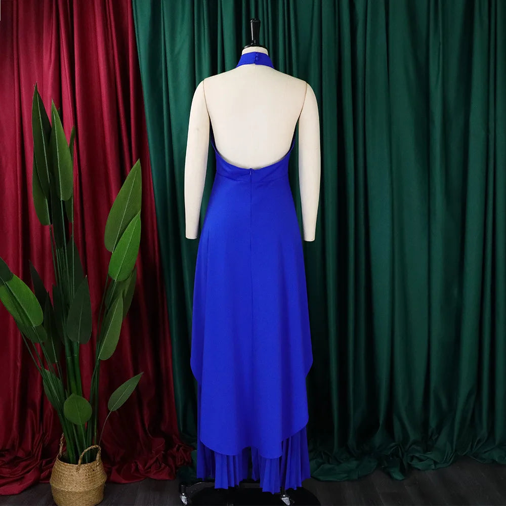 Elegant Tow Piece Set Women Outfit Backless Top