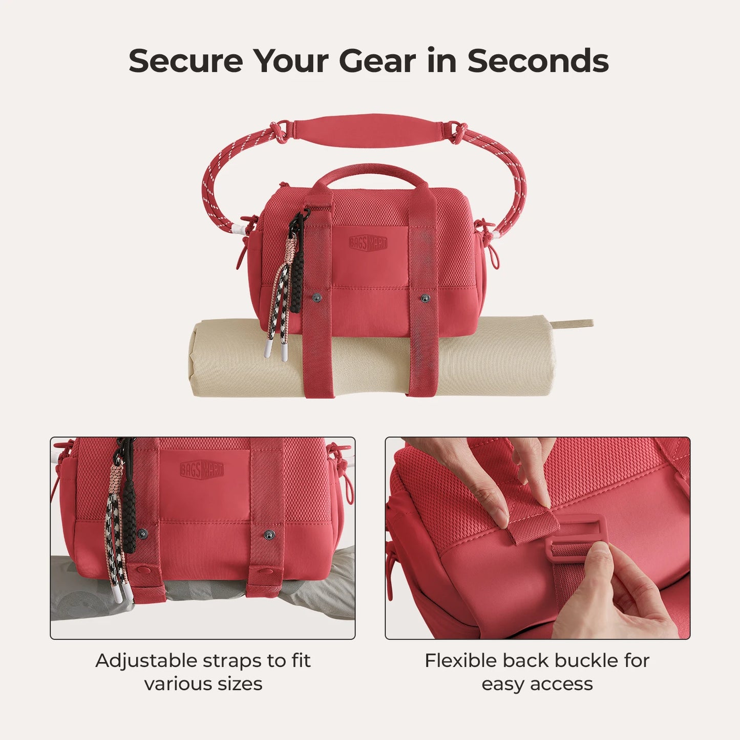 Boston Bag for Women Mini Duffel Shoulder Crossbody Bag Waterproof