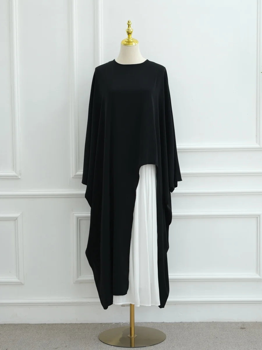 Elegant Modest Abaya – Irregular Solid Long Dress for Muslim Women