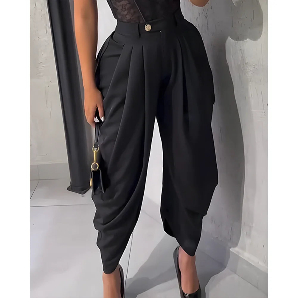 Casual Pants Women Comfortable Streetwear Fashion Solid Color Trousers