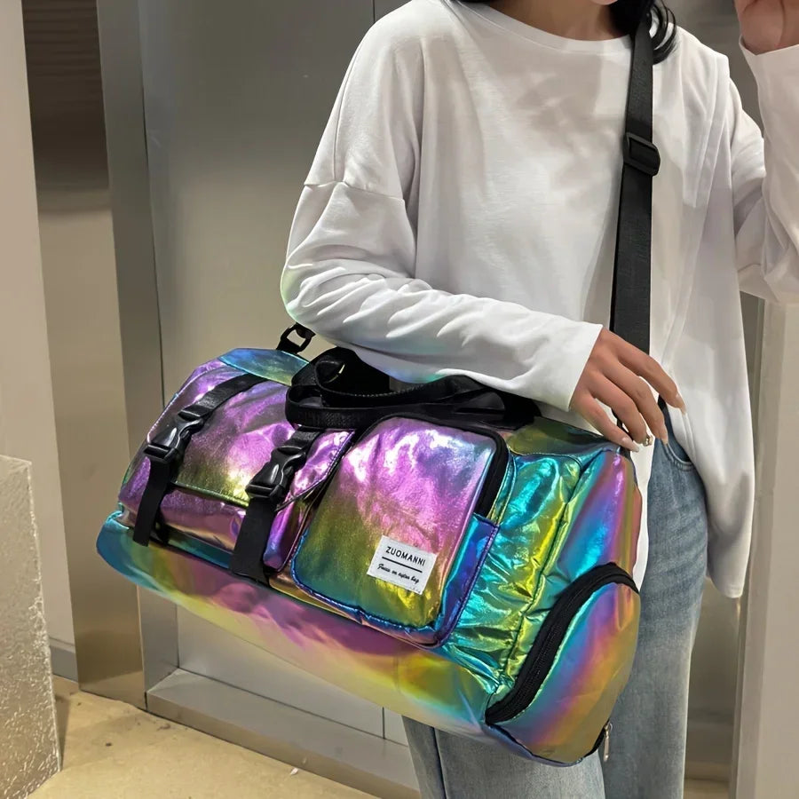 Large Capacity Women’s Nylon Travel Duffel Bag