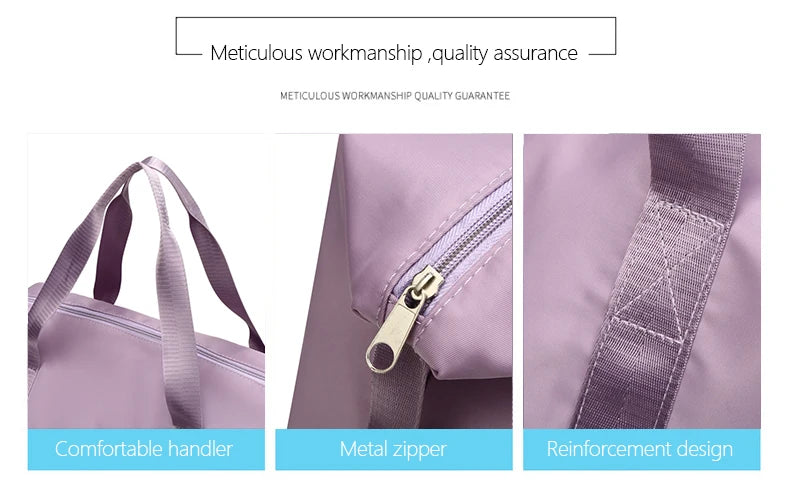 Travel Duffle Bag Nylon Waterproof Sports Gym Tote Bags for Women