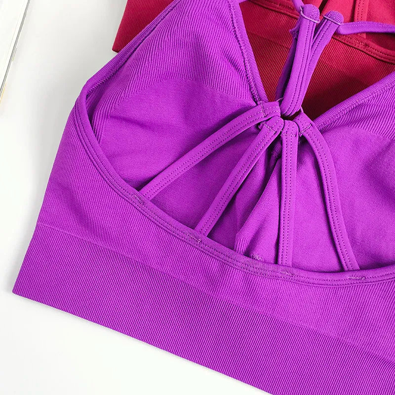 Women's Seamless Yoga Suit High Waist Sports Bra &amp; Leggings Gym Set