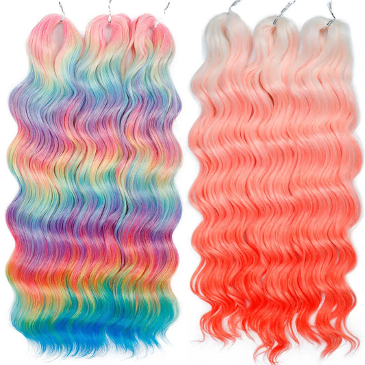 24Inch ANNA Water Wave Crochet Hair Extensions