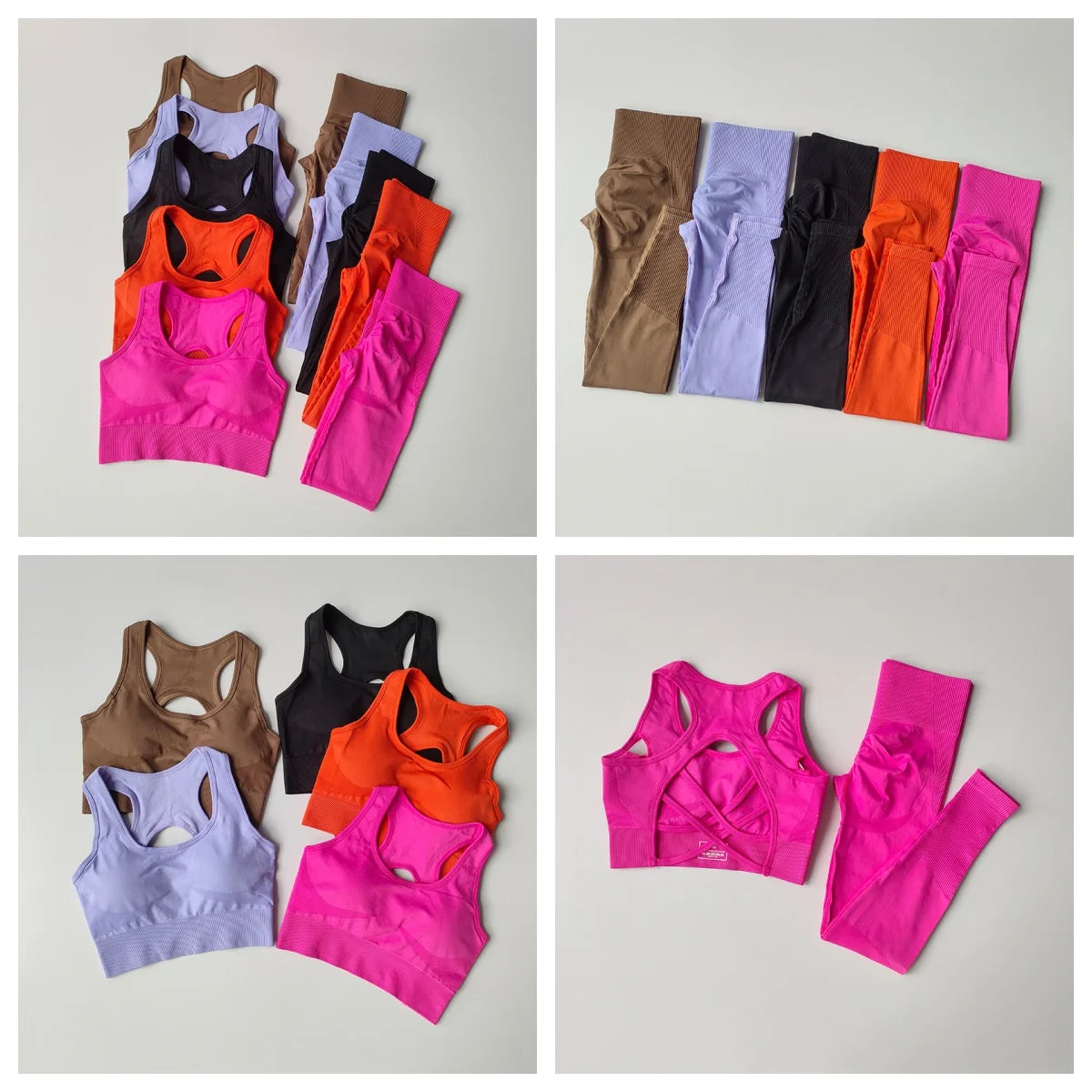 Women's Seamless Workout Set High Waisted Yoga Pants & Sports Bra