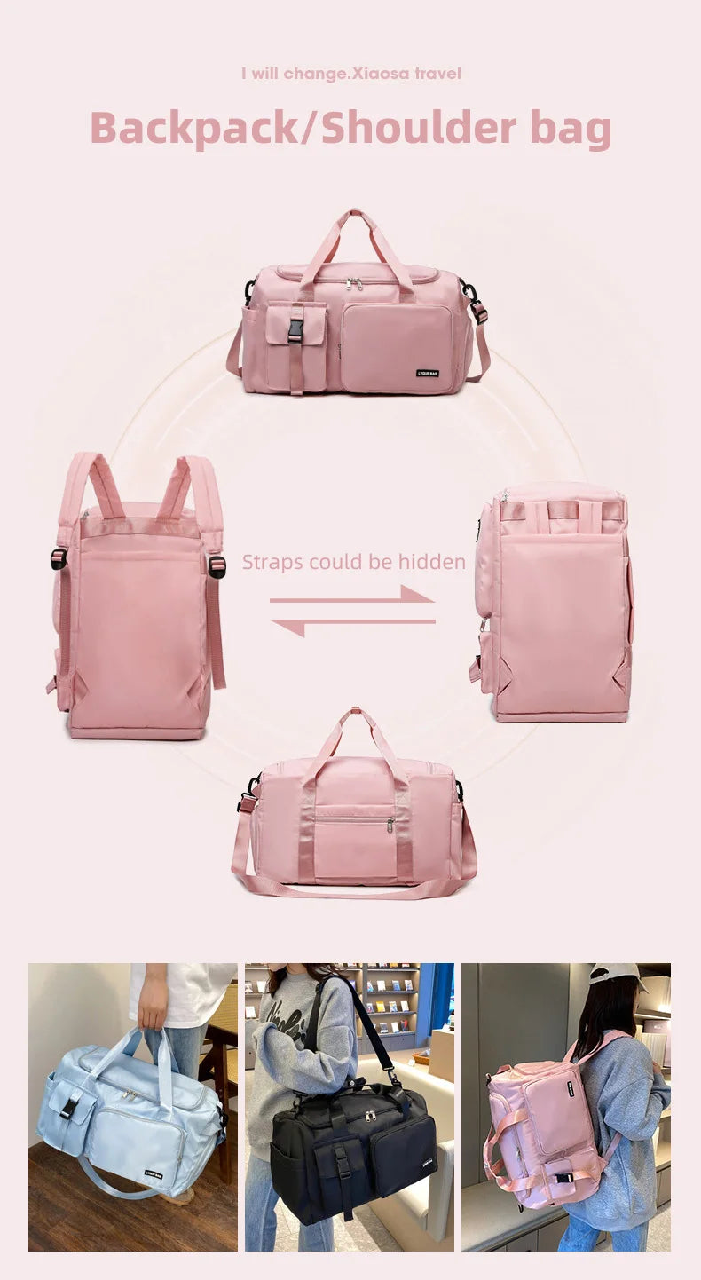 Sports Gym Bag Travel Dry Wet Handbag for Women