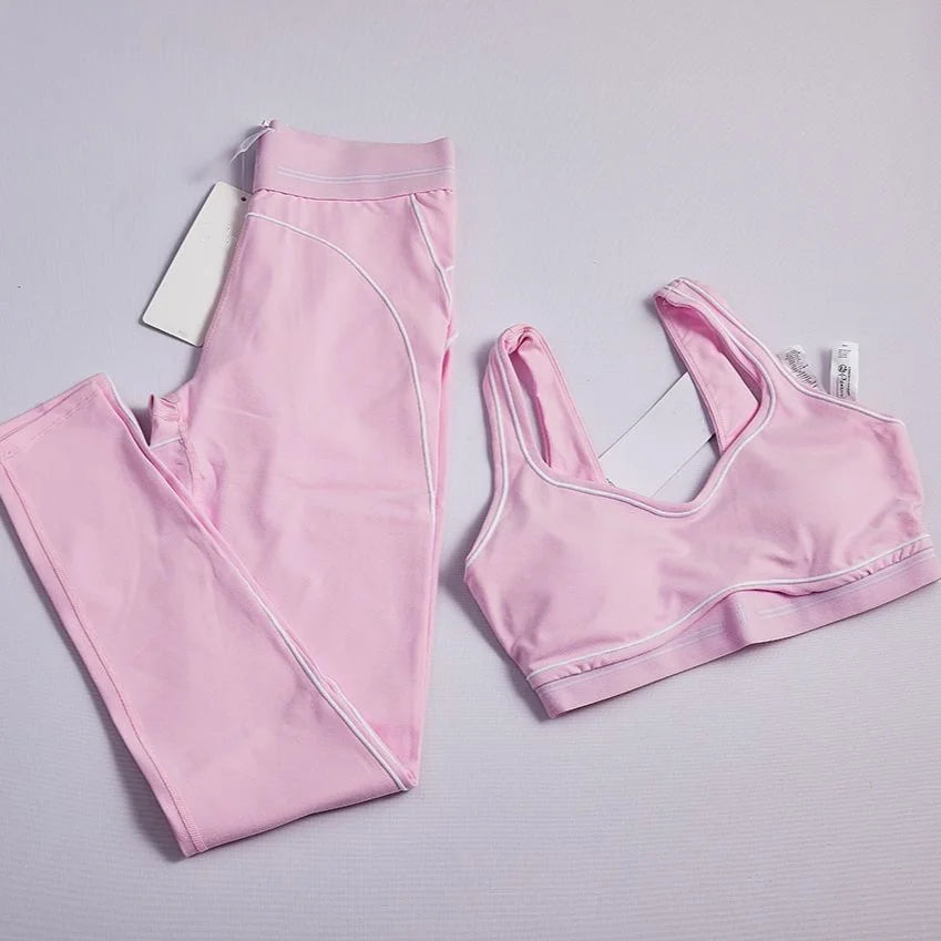 New Women's High Quality Fabric Yoga Set Breathable and Shockproof