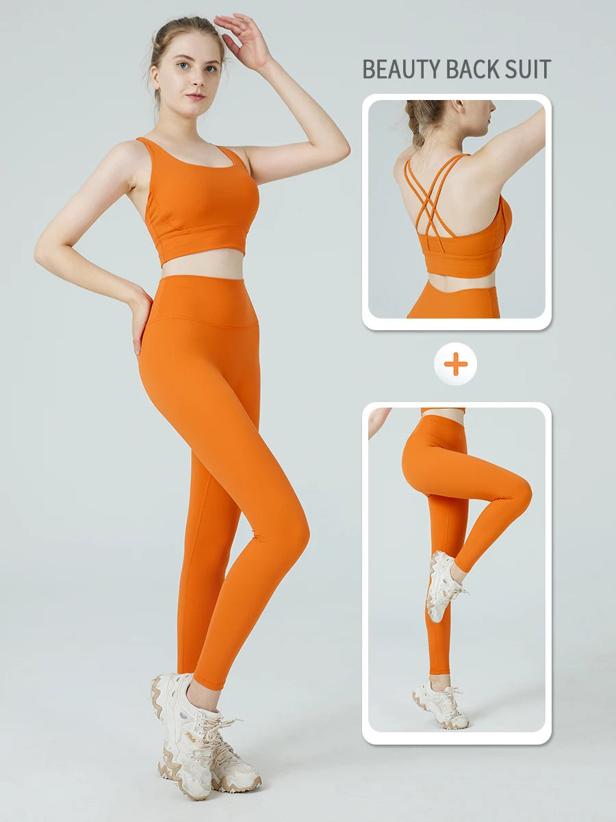 2 Piece Yoga Clothes Women's Tracksuit Athletic Wear Pilates Fitness Suit