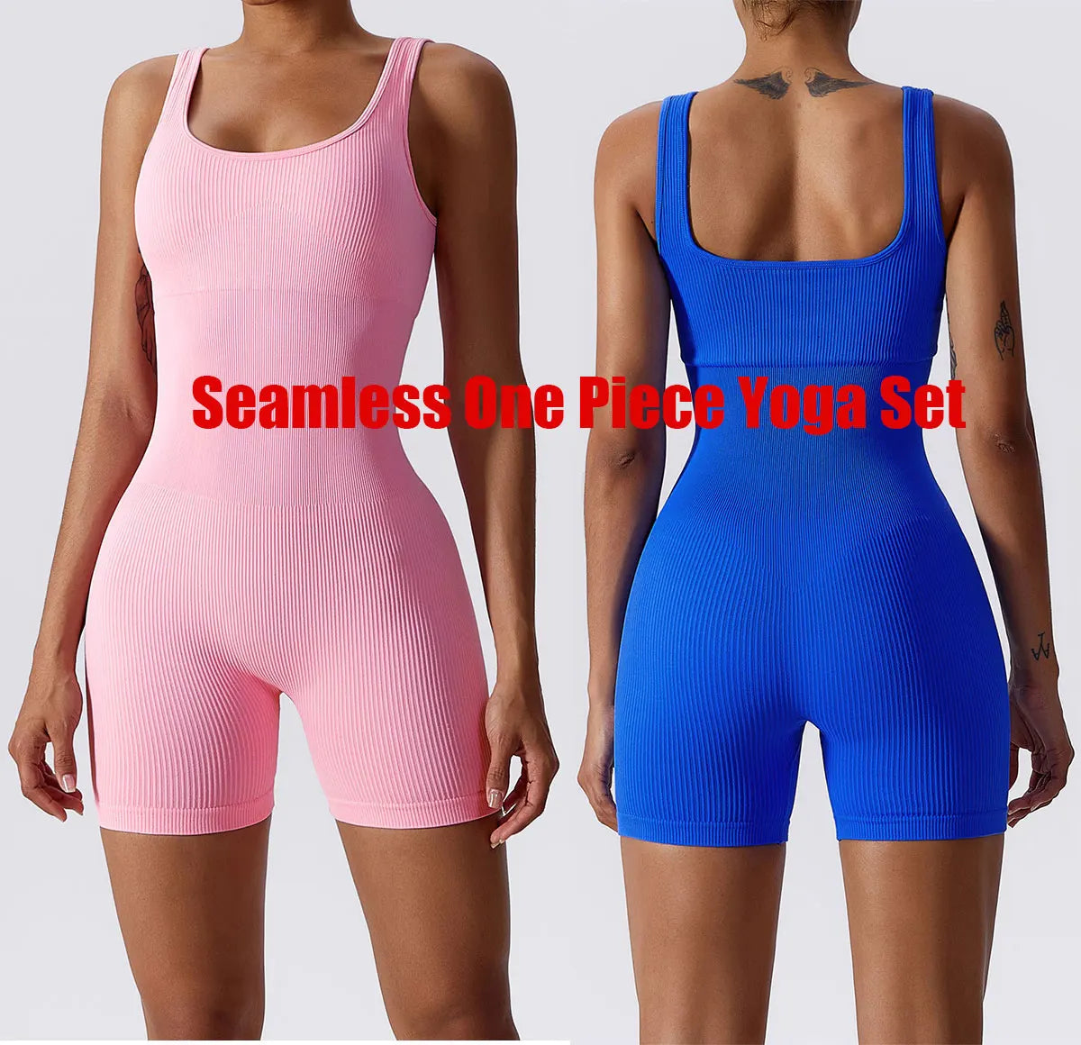 Spring Seamless One-Piece Yoga Suit Dance Belly Tightening Fitness Workout Set