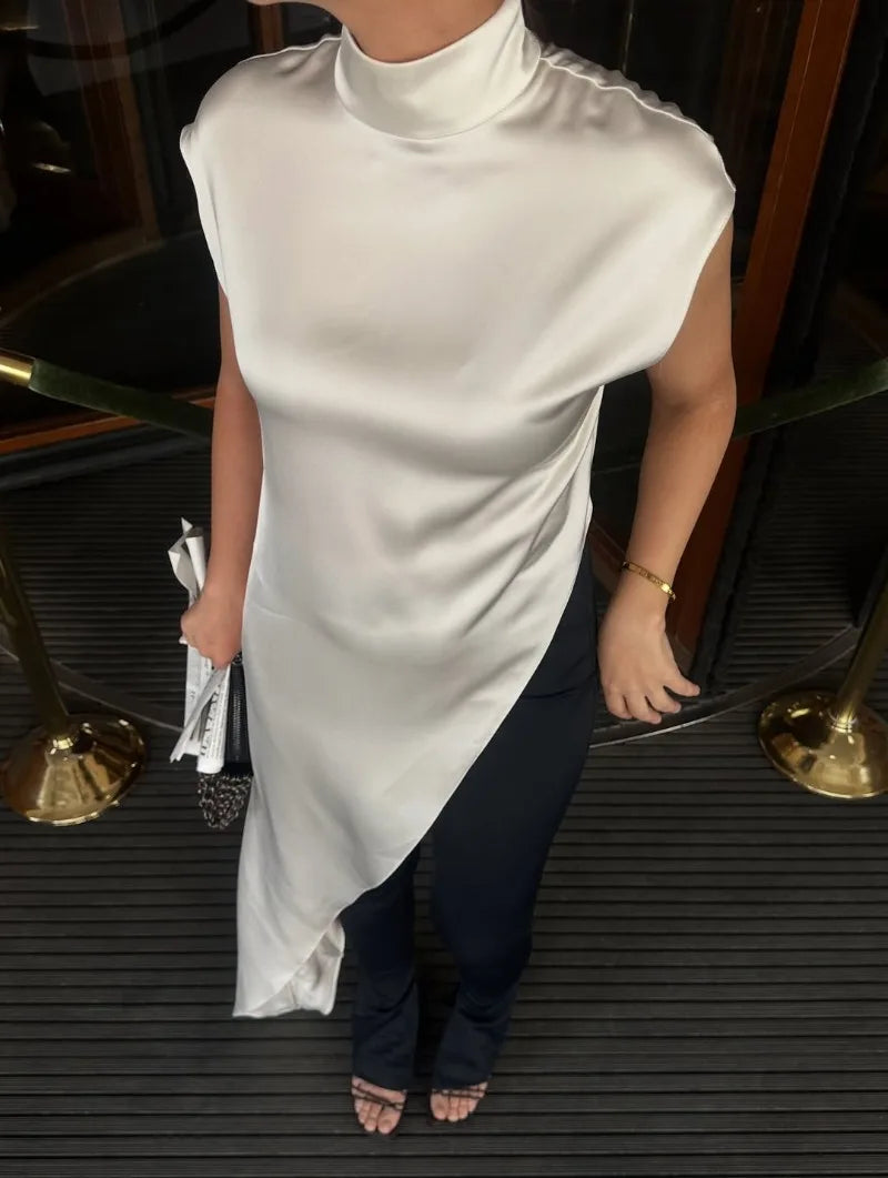 Women Solid Fashion Satin Maxi Dress