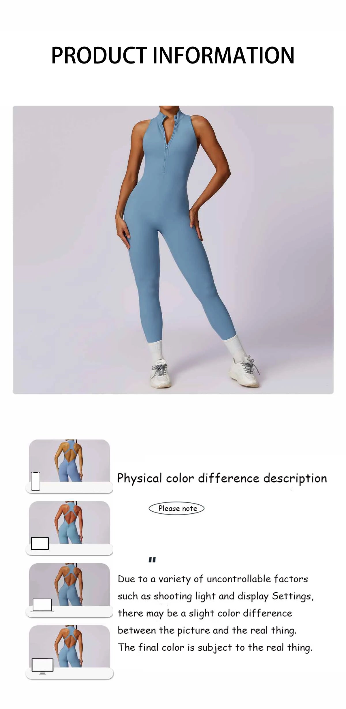 V-Back One-Piece Women’s Sports Jumpsuit