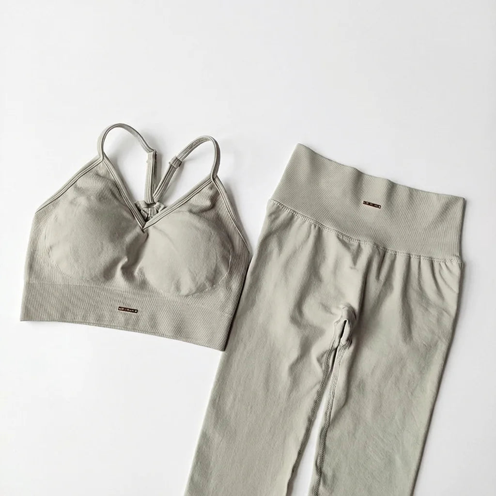 Women's Seamless Yoga Suit High Waist Sports Bra &amp; Leggings Gym Set