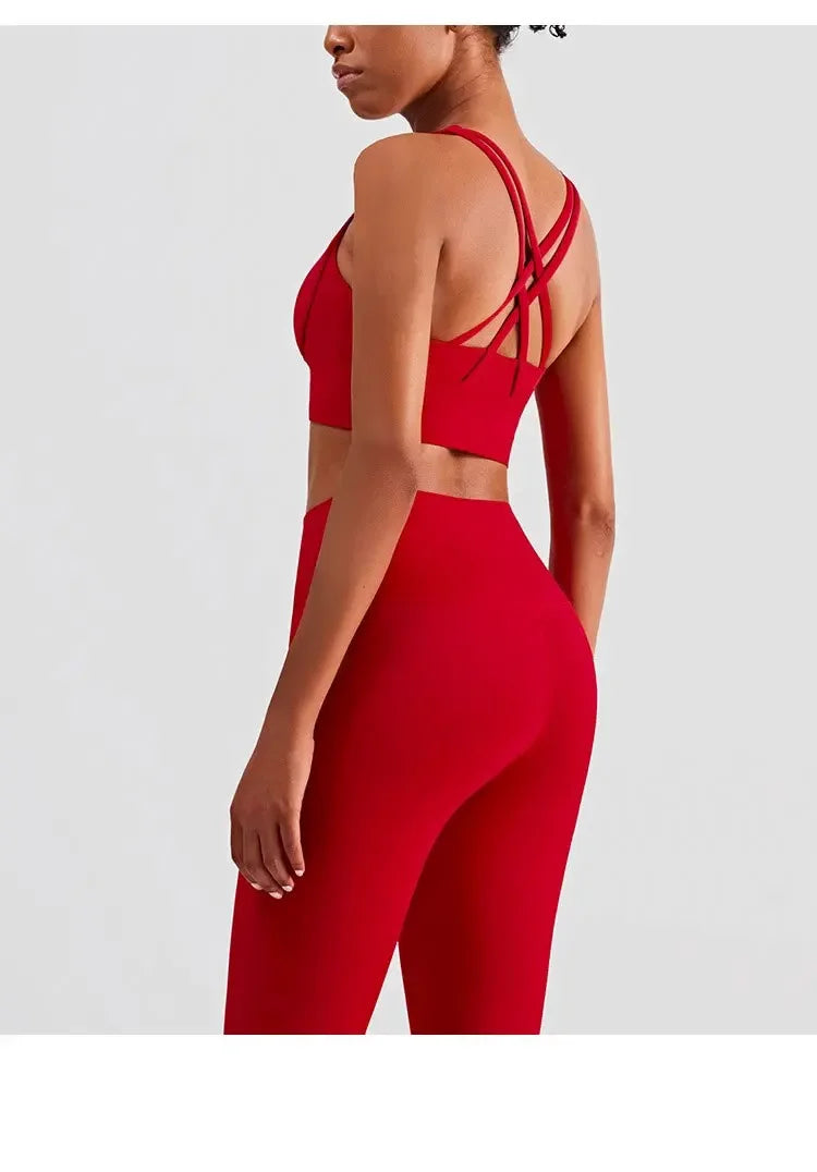 2 Piece Yoga Clothes Women's Tracksuit Athletic Wear Pilates Fitness Suit