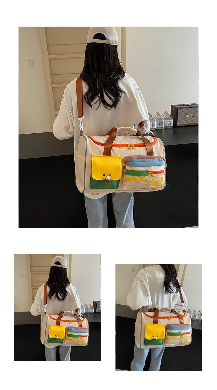 Travel Bag, Duffel Bag Cosmetics Bag, Professional Fitness Bag for Women