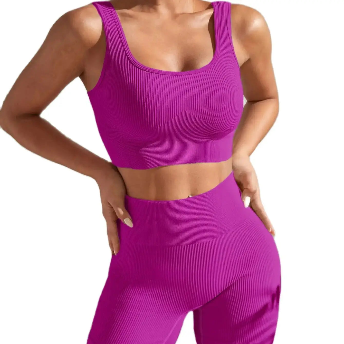 New Arrival Seamless High-Waist Yoga Fitness Set for Women