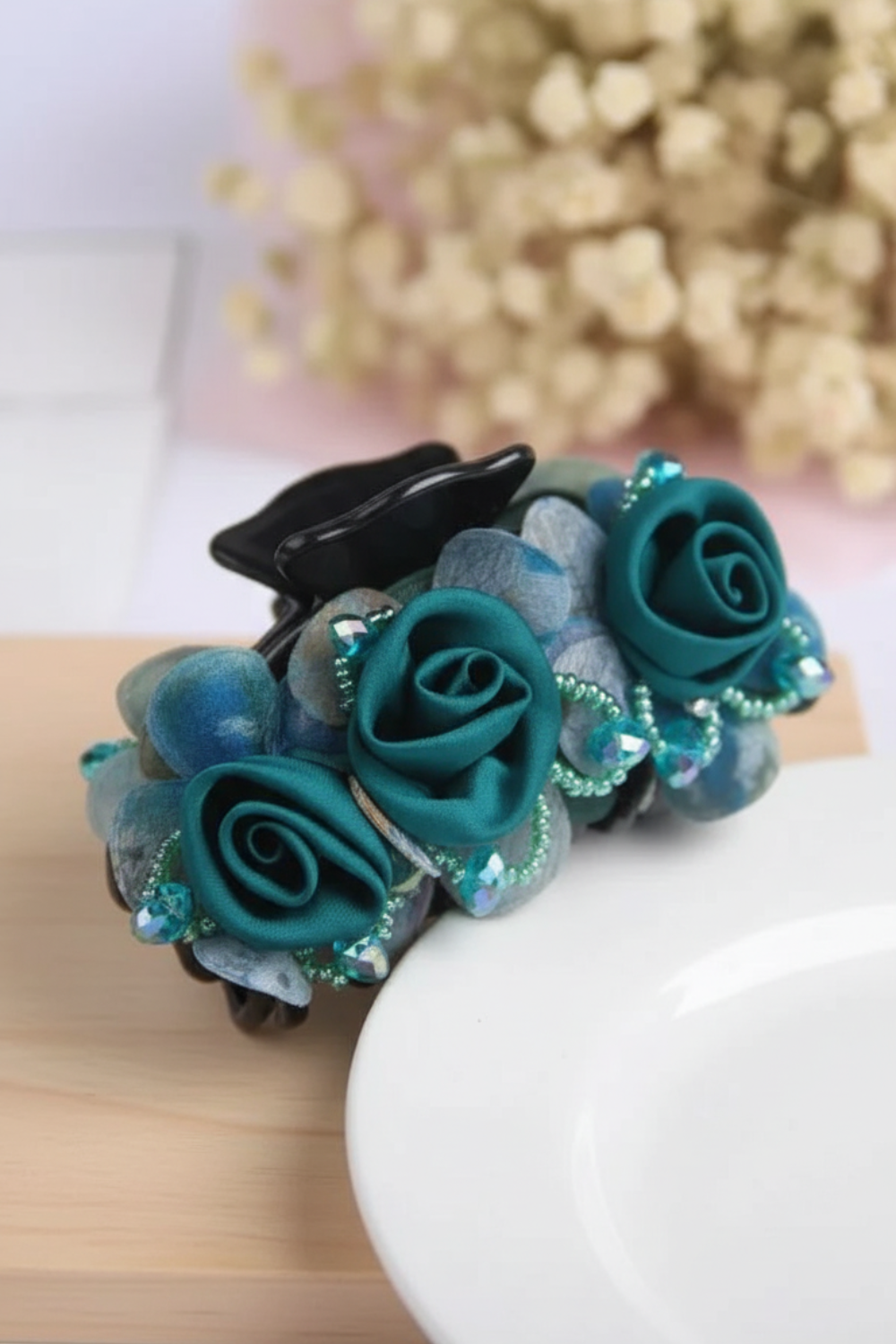 Women Hair Flowers  Claw Clips