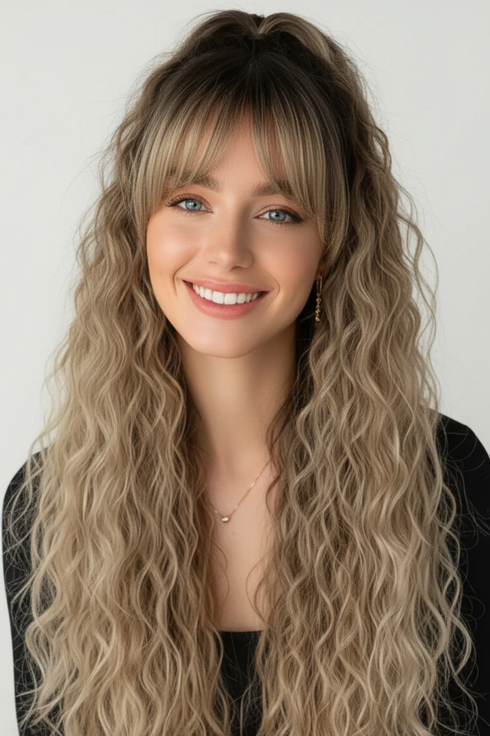 Long Wavy Ponytail Extension Black Brown 18-30"