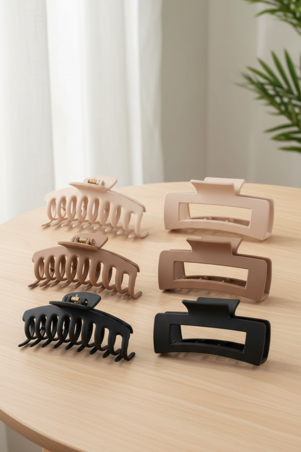 6 Piece Large Hair Claw Clips for Women Thin Thick (11 cm)